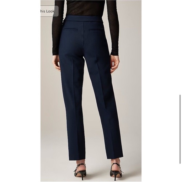 NEW J. Crew Kate Navy Four Season Stretch Straight Leg Trouser Pants, Size 6 - Picture 2 of 11